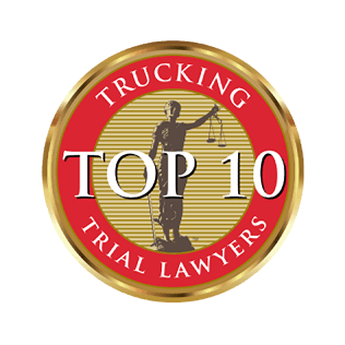 Top 10 Trucking Trial Lawyers Badge